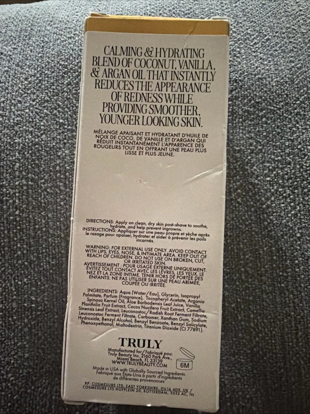 TRULY Coco Cloud After Shave Serum — White and Gold